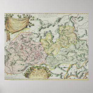 Karta i provinserna i China Poster