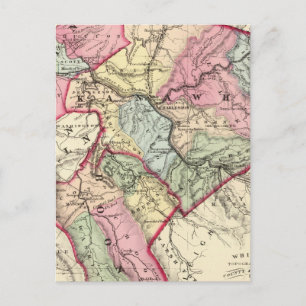 Karta i Putnam, Kanawha, Boone County Vykort