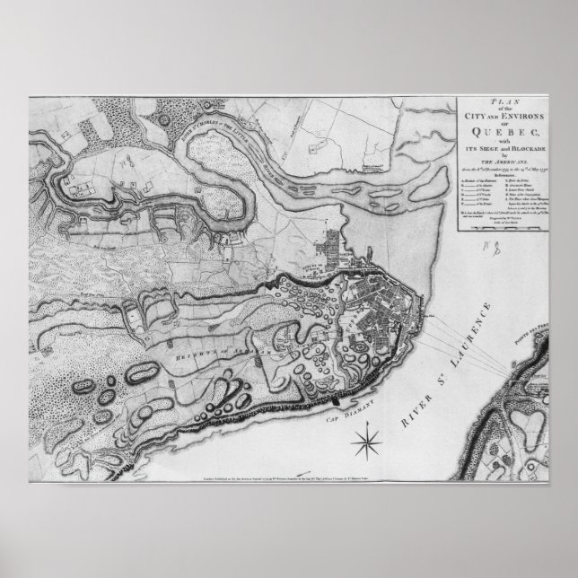 Karta i Quebec Poster (Framsidan)