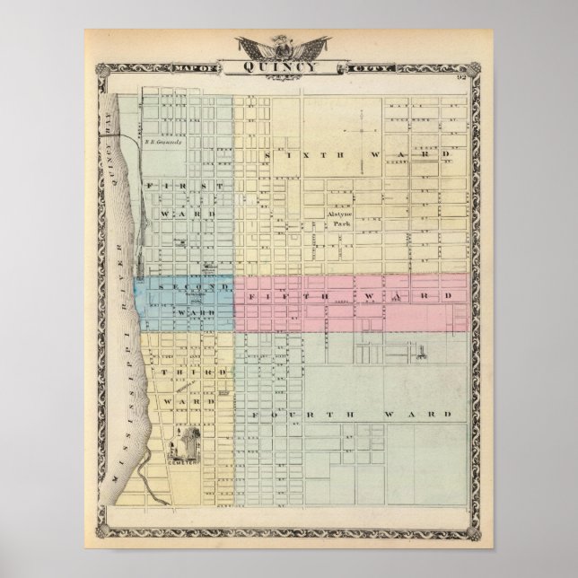 Karta i Quincy City Poster (Framsidan)