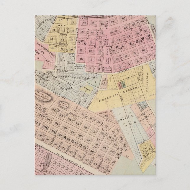 Karta i Red Vinge, Goodhue County, Minnesota Vykort (Framsida)