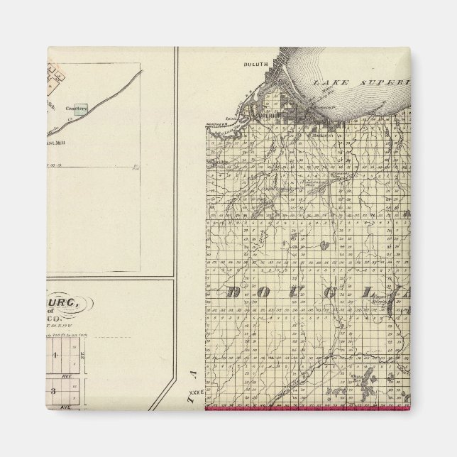 Karta i regionerna Douglas och Burnett Magnet (Framsidan)