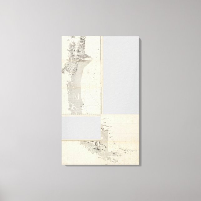 Karta i Republiken Chile 915 Canvastryck (Framsida)