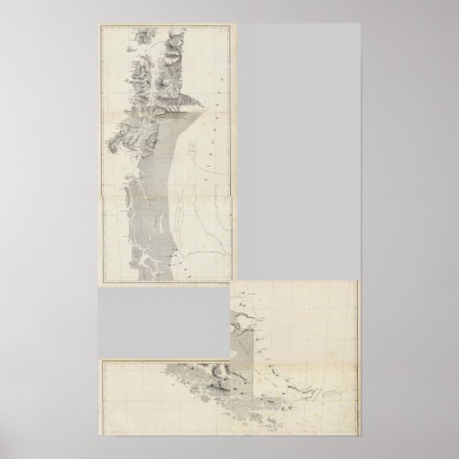 Karta i Republiken Chile 915 Poster (Framsidan)