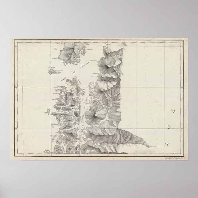 Karta i Republiken Chile 9 Poster (Framsidan)