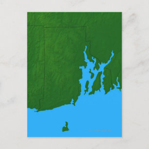 KARTA i RHODE ISLAND Vykort