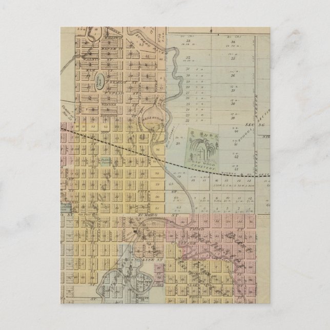 Karta i Rochester, Minnesota Vykort (Framsida)