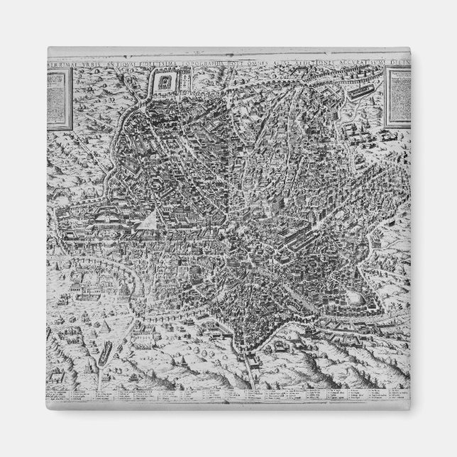 Karta i Rom, 1579 Magnet (Framsidan)