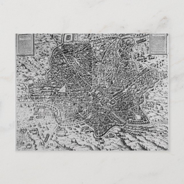 Karta i Rom, 1579 Vykort (Framsida)