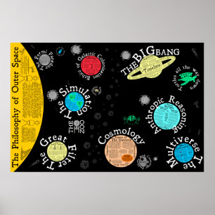 Karta i Rymden filosofi Poster