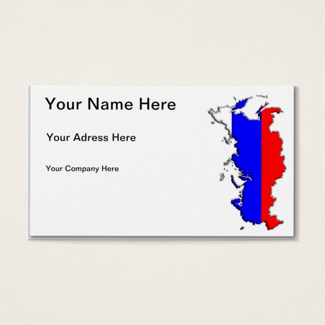 Karta i Ryssland Visitkort (Framsidan)