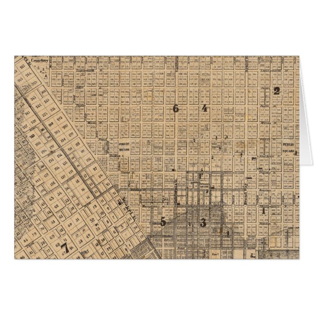 Karta i San Francisco Hälsningskort (Framsidan Horizontal)
