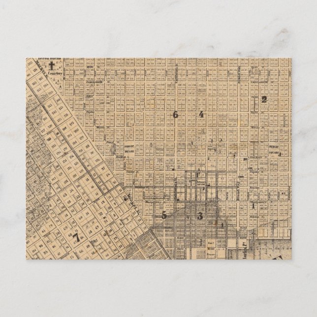 Karta i San Francisco Vykort (Framsida)