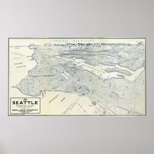 KARTA i SEATTLE 1925 Poster (Framsidan)