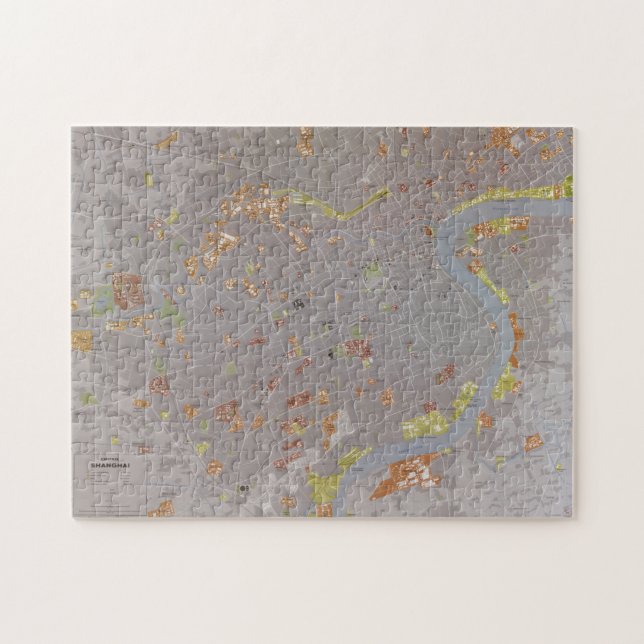 Karta i Shanghai China (1983) Pussel (Horisontell)