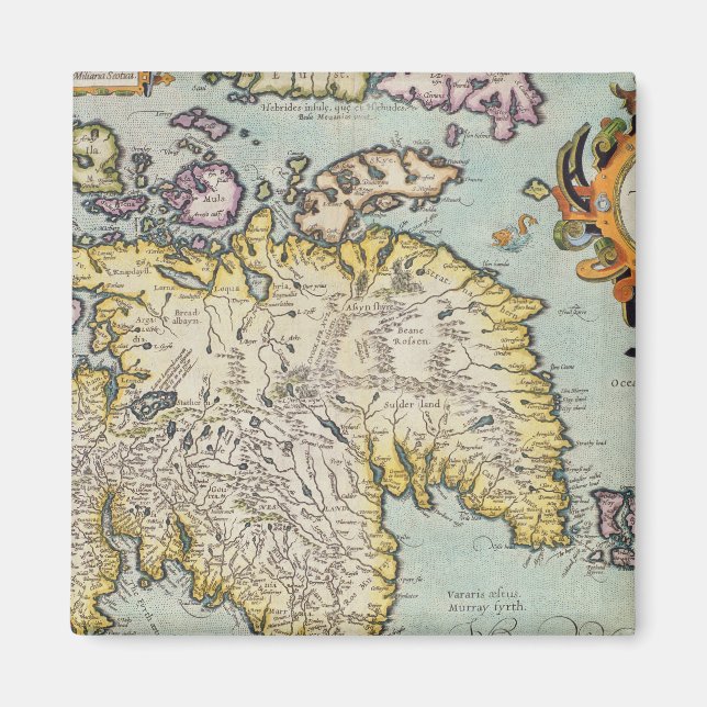 Karta i Skottland | Miliaria Scotia Magnet (Framsidan)