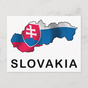 Karta i Slovakien Vykort