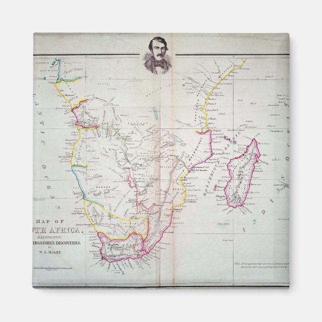 Karta i södra Afrikan som illustrerar Magnet (Framsidan)