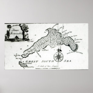 Karta i Södra Stillahavsöen, 1800 Poster