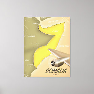 karta i Somalia Canvastryck