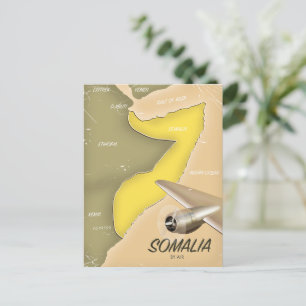 karta i Somalia Vykort
