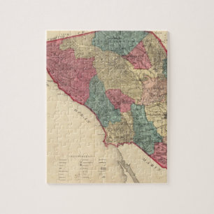 Karta i Sonoma County California Pussel