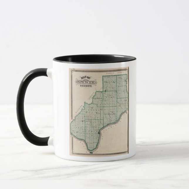 Karta i Spencer County Mugg (Vänster)