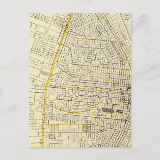 Karta i St Louis City Vykort (Framsida)