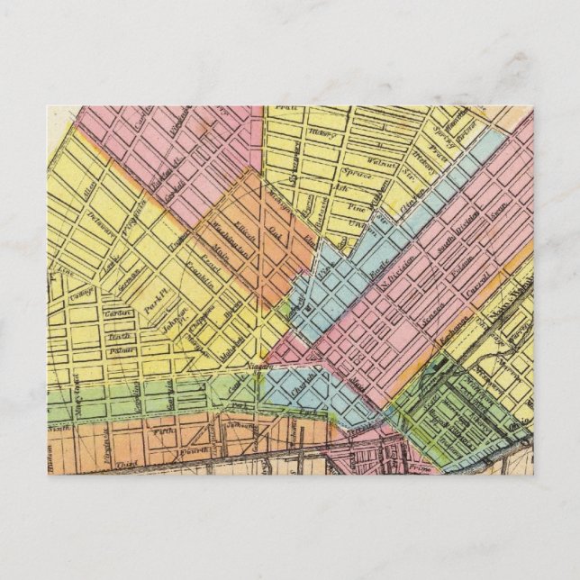 Karta i staden Buffalo Vykort (Framsida)