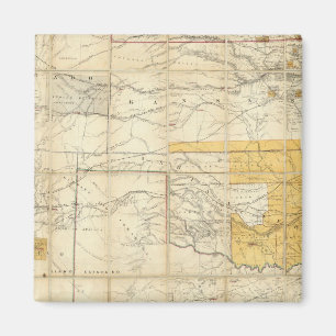 Karta i Stater Kansas och Texas Magnet