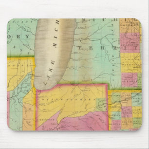 Karta i Staterna Ohio Indiana & Illinois Musmatta