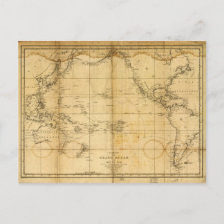 Karta i Stillahavsområdet (1788) Vykort