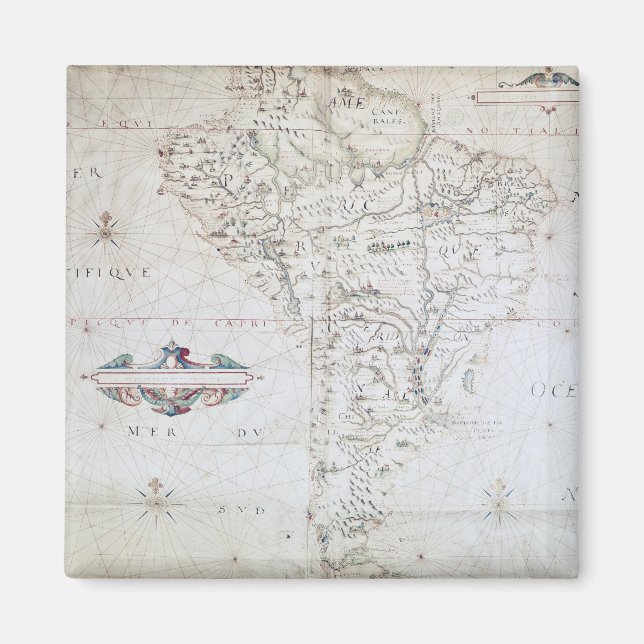 Karta i Sydamerika Magnet (Framsidan)