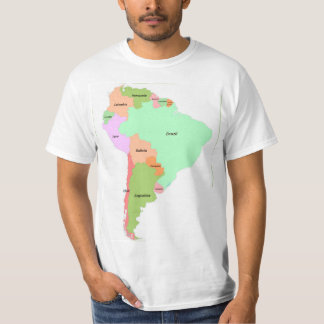 Karta i Sydamerika T Shirt