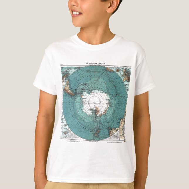 Karta i Sydpolen Tee Shirt (Framsida)