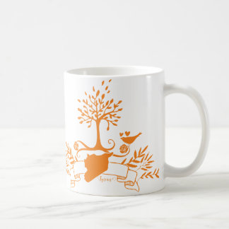 Karta i Syrien - Naturliga stil Kaffemugg