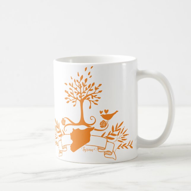 Karta i Syrien - Naturliga stil Kaffemugg (Höger)