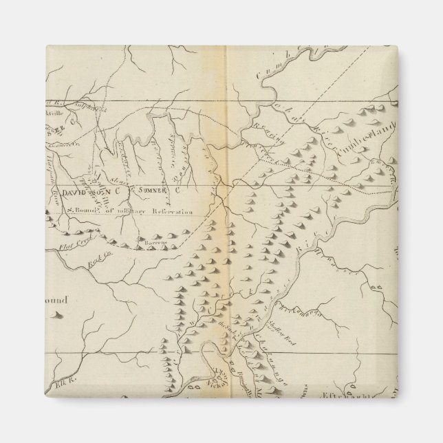 Karta i Tennessee Magnet (Framsidan)