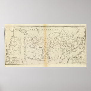 Karta i Tennessee Poster