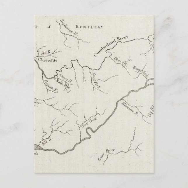 Karta i Tennesseregeringen Vykort (Framsida)