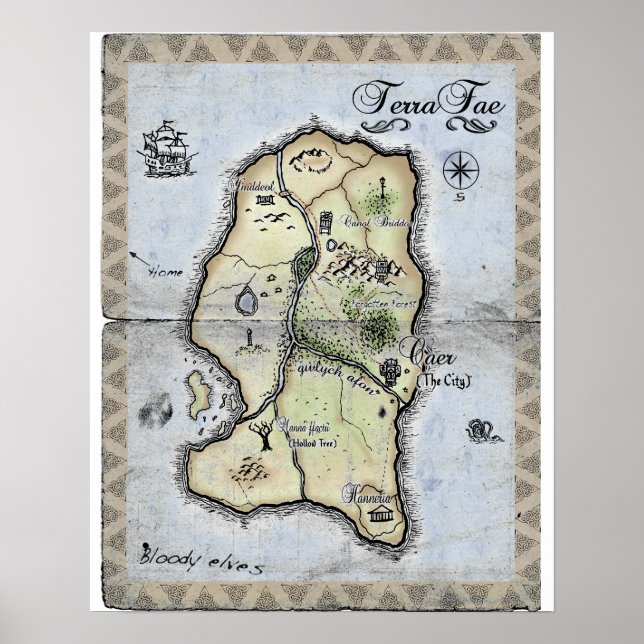 Karta i TerraFae Poster (Framsidan)