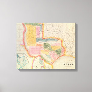 Karta i Texas 1835 Canvastryck
