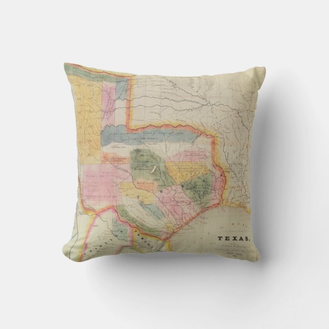 Karta i Texas | 1835 Kudde (Framsida)