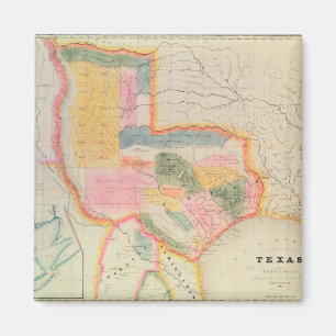 Karta i Texas 1835 Magnet