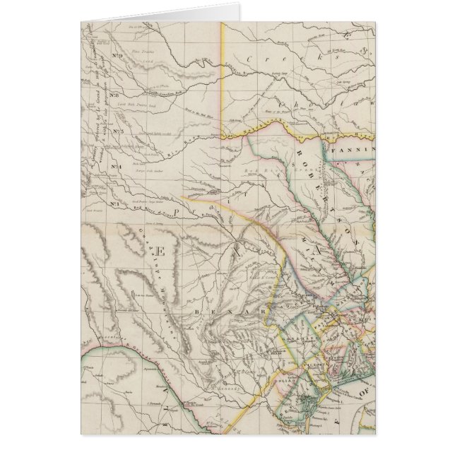 Karta i Texas Hälsningskort (Framsidan)