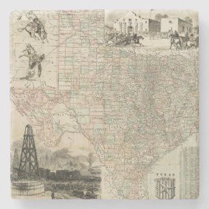 Karta i Texas med länet Gräns Stenunderlägg