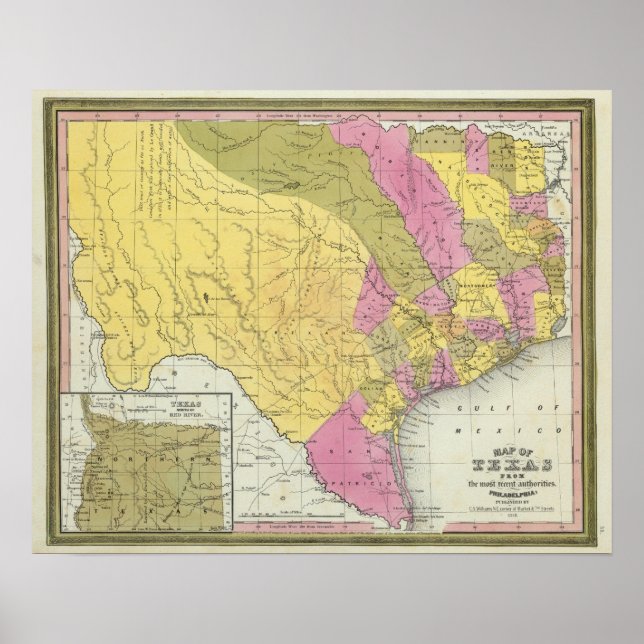 Karta i Texas Poster (Framsidan)