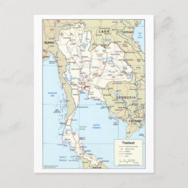 Karta i Thailand Vykort
