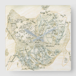 Karta i Trino, märkt Fyrkantig Klocka