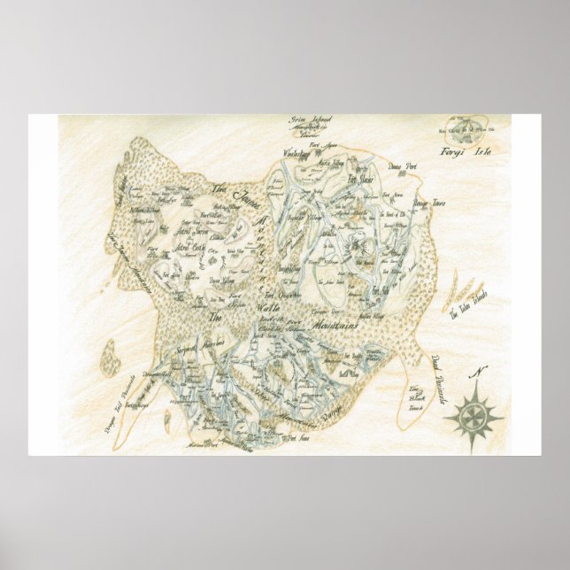 Karta i Trino, märkt Poster (Framsidan)